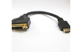 כבל מתאם HDMI זכר ל-DVI נקבה באורך 20 ס"מ