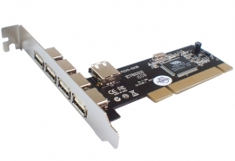 כרטיס USB2 x4+1 PCI יציאות VIA